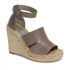 Treasure & Bond Sannibel Platform Wedge Sandal Grey Leather size 10 M $79